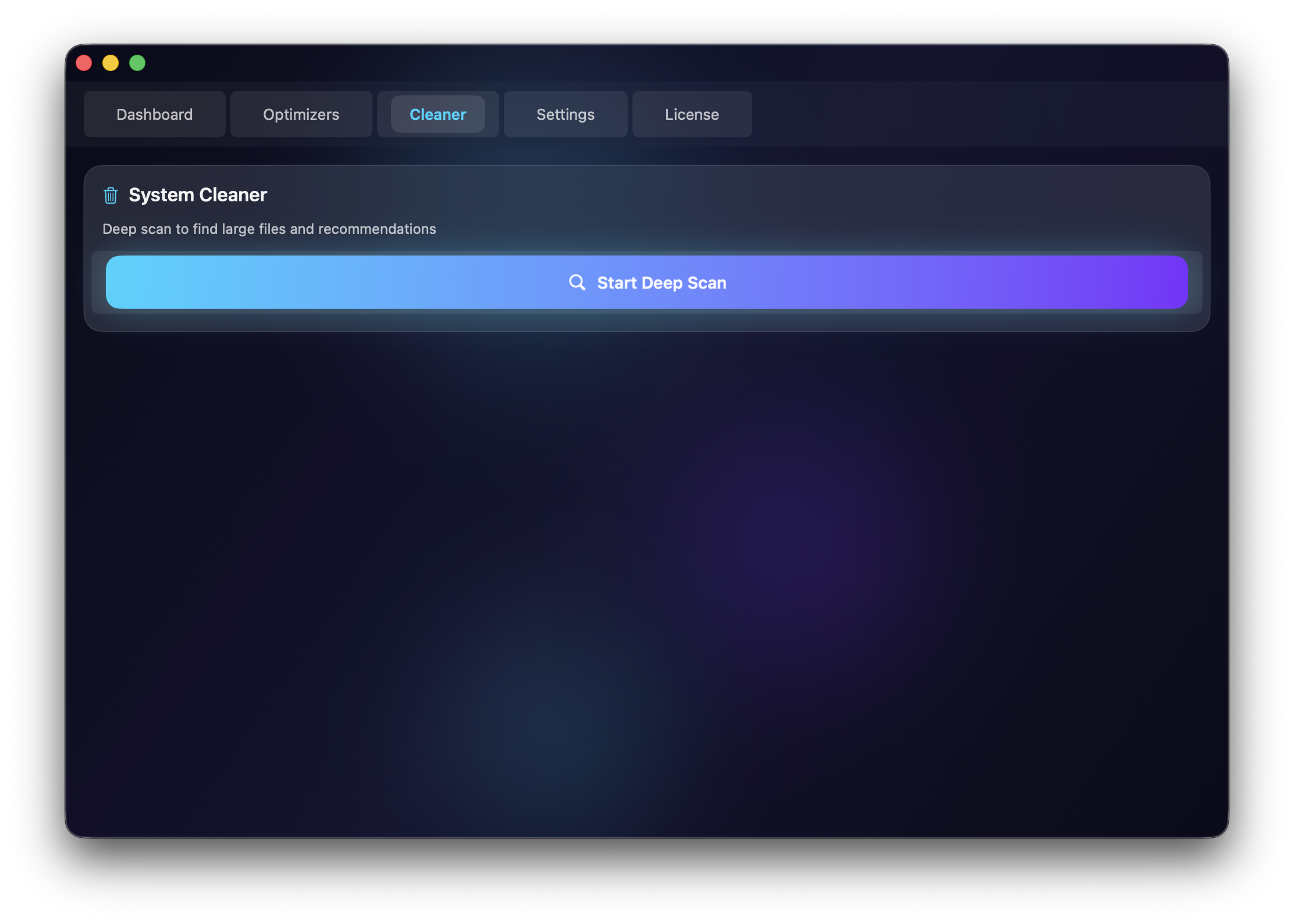 FrameBoost System Cleaner panel